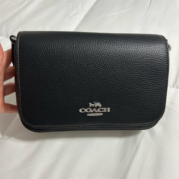 Coach Handbags - Coach Black Pebbled Leather Shoulder Bag